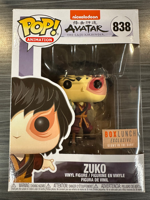 Funko POP! Animation: Avatar The Last Airbender - Zuko (GiTD)(BoxLunch)(Damaged Box)[A] #838