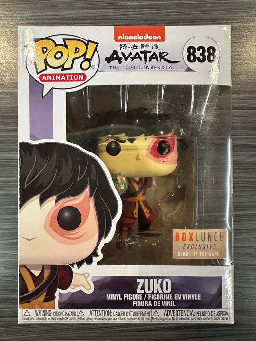 Funko POP! Animation: Avatar The Last Airbender - Zuko (GiTD)(BoxLunch)(Damaged Box)[B] #838