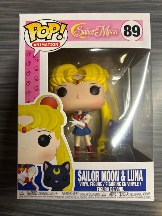 Funko POP! Animation: Sailor Moon - Sailor Moon & Luna (Damaged Box) #89