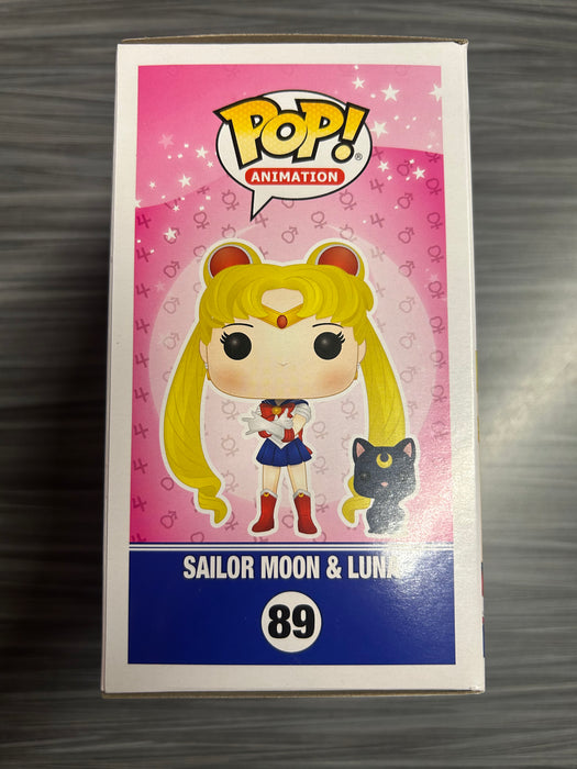 Funko POP! Animation: Sailor Moon - Sailor Moon & Luna (Damaged Box) #89