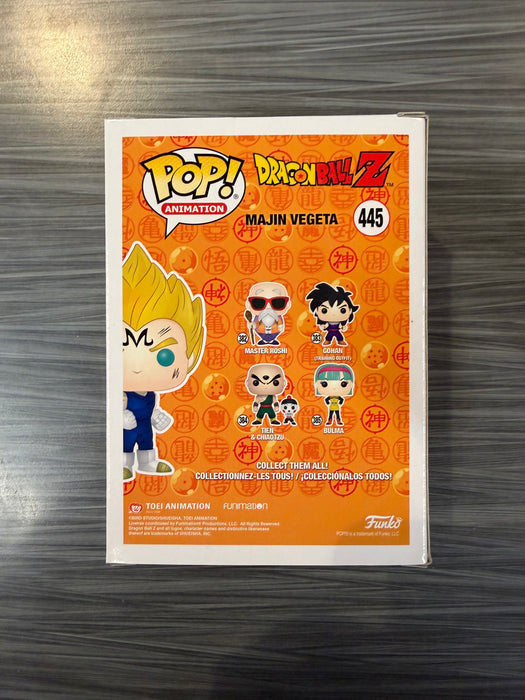 Funko POP! Animation: Dragon Ball Z - Majin Vegeta (Over 9000)(Signed/Christopher Sabat)[Green](Damaged Box) #445