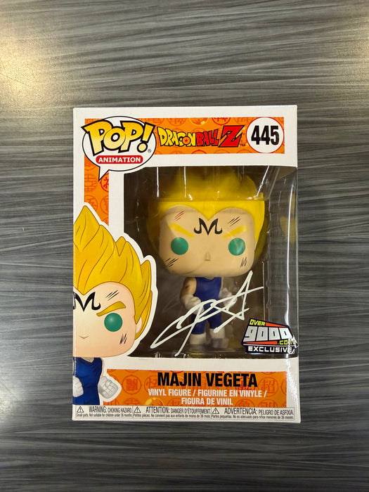 Funko POP! Animation: Dragon Ball Z - Majin Vegeta (Over 9000)(Signed/Christopher Sabat)[White](Damaged Box) #445