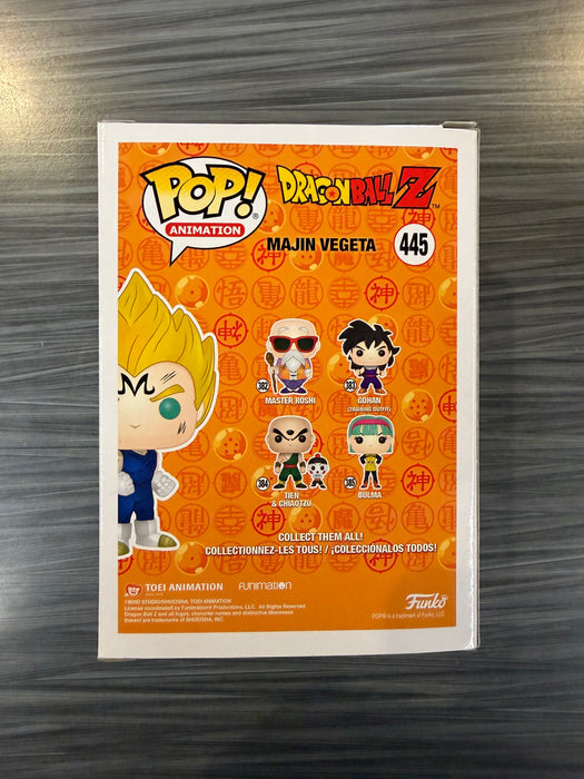 Funko POP! Animation: Dragon Ball Z - Majin Vegeta (Over 9000)(Signed/Christopher Sabat)[White](Damaged Box) #445