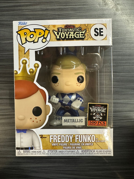Funko POP! Freddy Funko As Blue Ranger [Metallic] (2024 Funtastic Voyage Show Edition 500 PCS) #SE