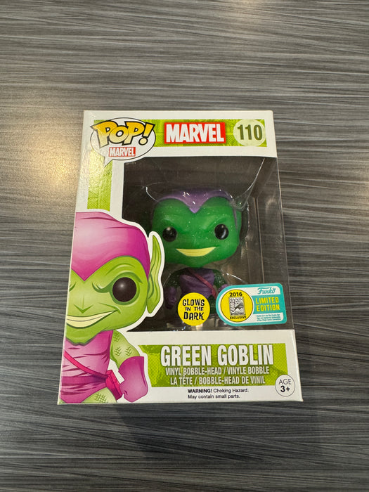 Funko POP! Marvel:  Green Goblin (GiTD)(2016 SDCC)(Damaged Box) #110