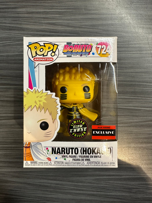 Funko POP! Animation: Boruto: Naruto Next Generations - Naruto Hokage (AAA Exclusive)(GiTD)(CHASE)(Damaged Box)[C] #724
