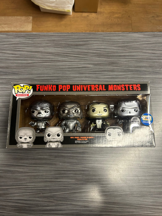 Funko POP! Movies: Universal Monsters (Metallic 300 PCS)(Gemini)(Damaged Box)[4-Pack]