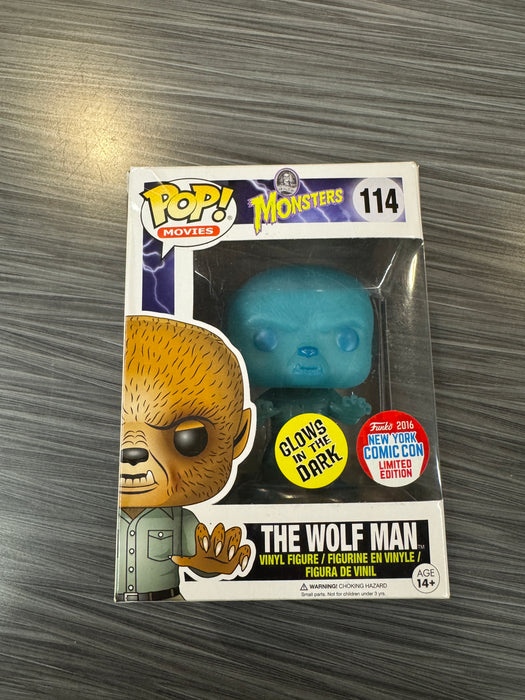 Funko POP! Movies: Monsters - The Wolf Man (GiTD)(2016 NYCC)(Damaged Box) #114