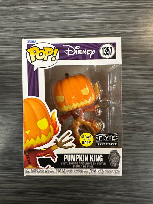 Funko POP Disney Pumpkin King GiTD FYE Damaged Box 1357 The Pop Plug