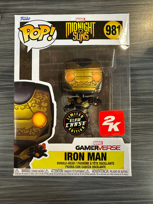 Funko POP! Marvel Gamerverse: Midnight Suns - Iron Man (2K)(GiTD CHASE)(Damaged Box) #981