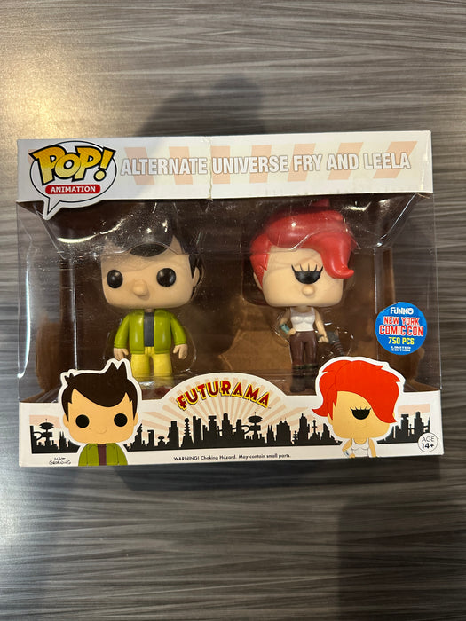 Funko POP! Animation: Futurama - Alternate Universe Fry & Leela (2015 NYCC 750 PCS)(Damaged Box*)[2 Pack]