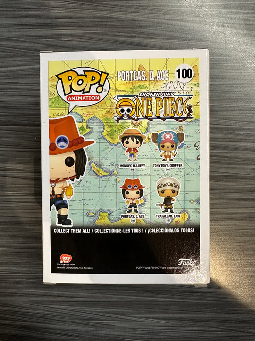 Funko POP! Animation: One Piece - Portgas. D. Ace [2025] (Signed/Travis Willingham/JSA) #100