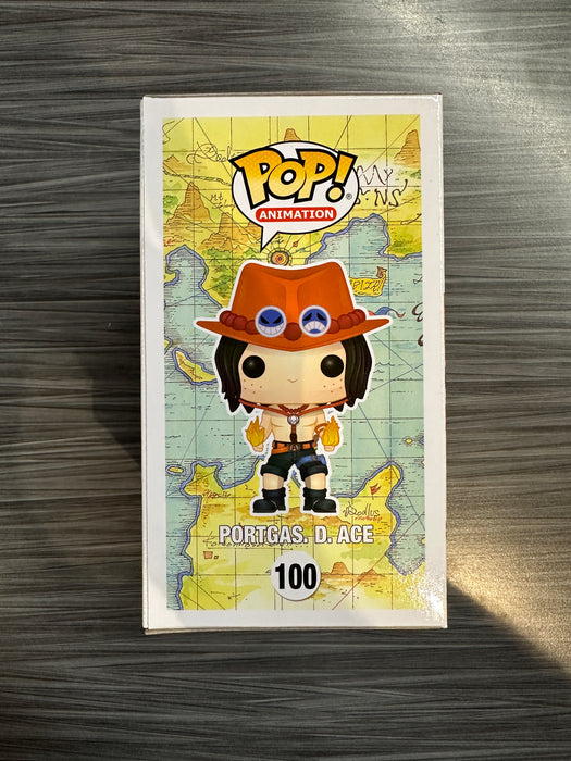 Funko POP! Animation: One Piece - Portgas. D. Ace [2025] (Signed/Travis Willingham/JSA) #100