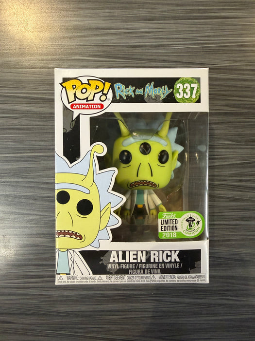 Funko POP! Animation: Rick And Morty - Alien Rick (2018 ECCC)(Damaged Box) #337