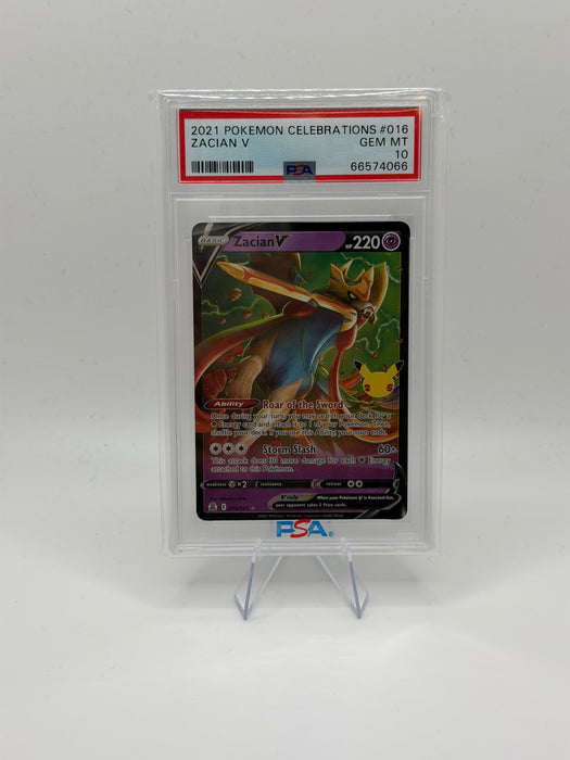 2021 POKEMON Celebrations Zacian V #016 [GEM MT PSA 10]