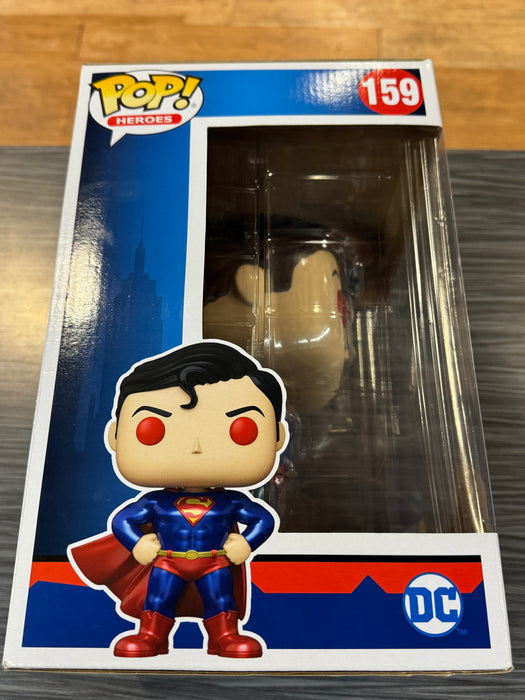 Funko POP! Heroes: DC Superman - Superman (Walmart Missing Sticker)(CHASE)[10 Inch](Damaged Box)  #159