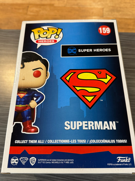 Funko POP! Heroes: DC Superman - Superman (Walmart Missing Sticker)(CHASE)[10 Inch](Damaged Box)  #159