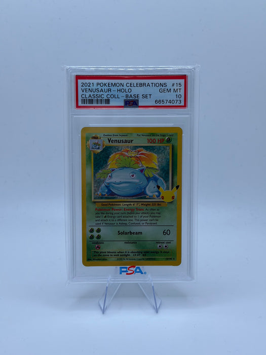 2021 POKEMON Celebrations Venusaur Holo #15 Classic Collection Base Set [GEM MT PSA 10]