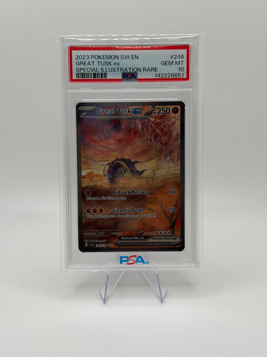 2023 POKEMON SVI EN Great Tusk ex #246 Special Illustration Rare [GEM MT PSA 10]
