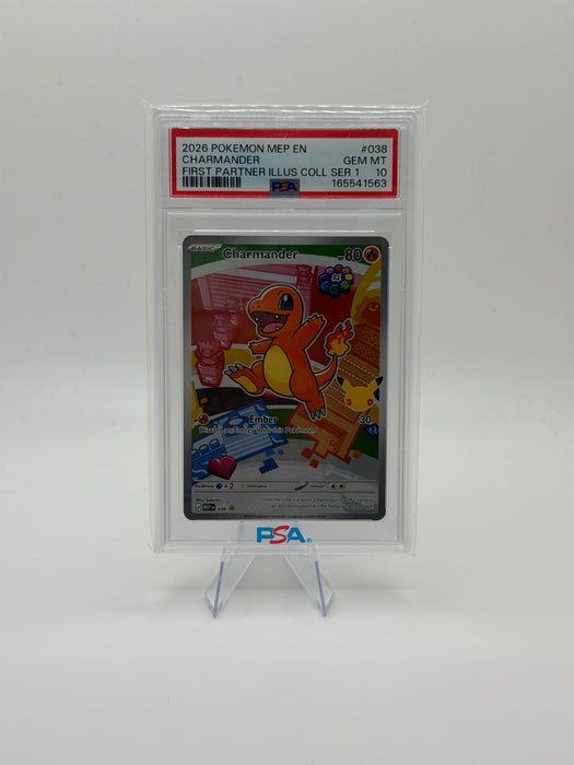 2026 POKEMON MEP EN Charmander #038 First Partner Illustration Collection Series 1 [GEM MT PSA 10]