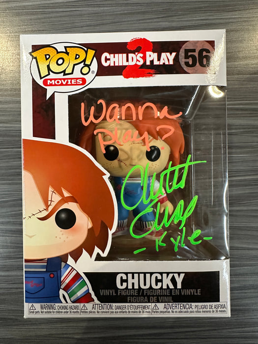 Funko POP! Movies: Childs Play 2 - Chucky (Signed/Christine Elise/SWAU) #56