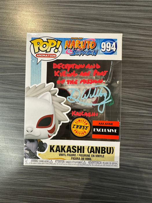 Funko POP! Animation: Naruto Shippuden - Kakashi [Anbu](CHASE)(AAA)(Signed/Dave Wittenberg/JSA) #994
