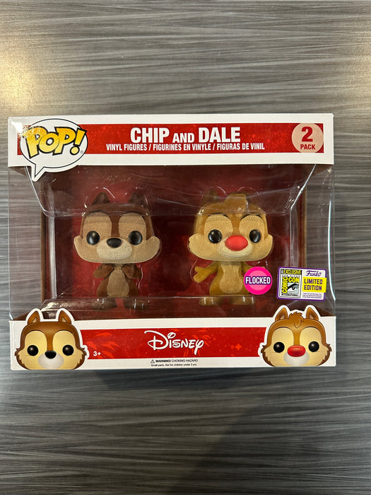 Funko POP! Disney: Chip and Dale  [2-Pack] (Flocked)(2017 SDCC)(Damaged Box)[2-Pack]
