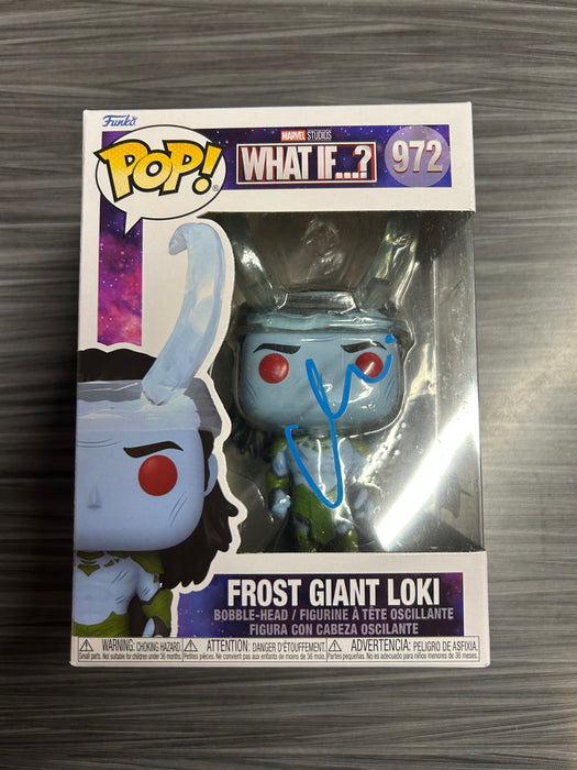 Funko POP! Marvel: What If...? - Frost Giant Loki (Signed/ Matt Damon/ Beckett) #972