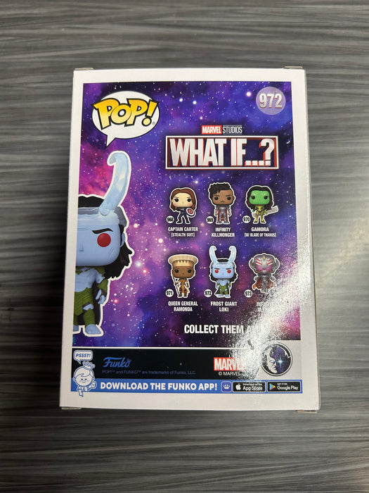 Funko POP! Marvel: What If...? - Frost Giant Loki (Signed/ Matt Damon/ Beckett) #972