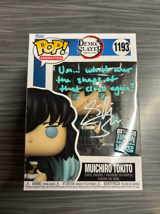 Funko POP! Animation: Demon Slayer - Muichiro Tokito (2022 Funkon)(Signed/Griffin Burns/JSA) #1193