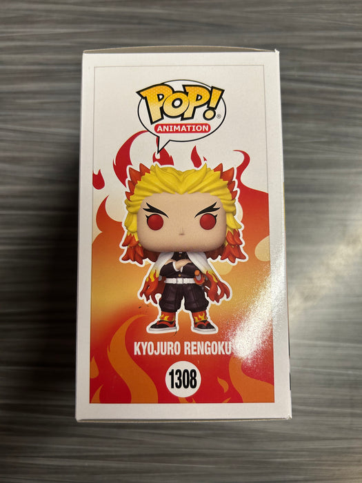 Funko POP! Animation: Demon Slayer - Kyojuro Rengoku (GiTD)(Walmart)(Signed/ Mark Whitten/ PSA)(Damaged Box) #1308