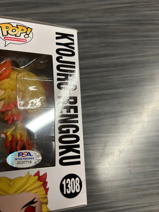 Funko POP! Animation: Demon Slayer - Kyojuro Rengoku (GiTD)(Walmart)(Signed/ Mark Whitten/ PSA)(Damaged Box) #1308