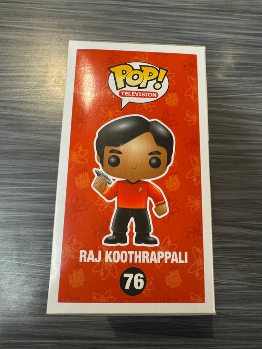 Funko POP! Television: The Big Bang Theory - Raj Koothrappali [Star Trek] (Damaged Box) #76
