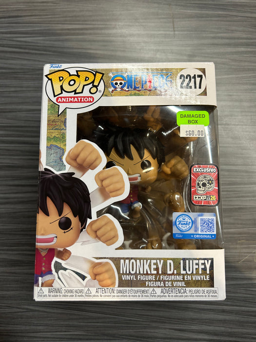 Funko POP! Animation: One Piece - Monkey. D. Luffy (Funko Sticker/CCXPMX 2026)[4-Inch](Damaged Box) #2217