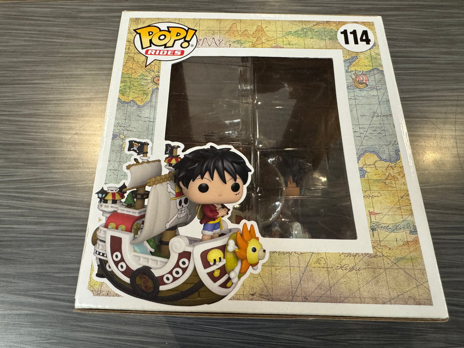 Funko POP! Rides: One Piece - Luffy w/ Thousand Sunny (2022 Winter Convention)(Damaged Box) #114