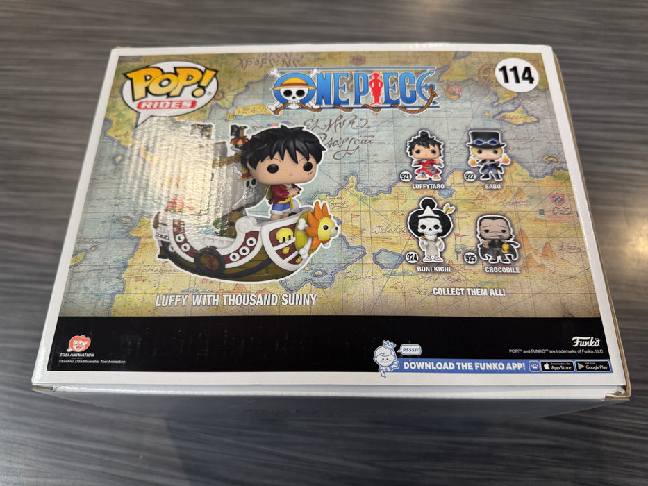 Funko POP! Rides: One Piece - Luffy w/ Thousand Sunny (2022 Winter Convention)(Damaged Box) #114
