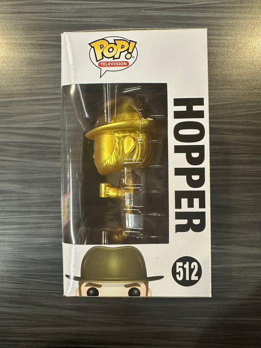 Funko POP! Television: Stranger Things - Hopper [Gold] (2018 SDCC)(40 PCS)(Damaged Box) #512