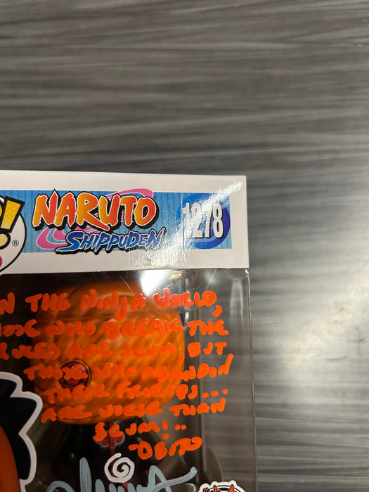 Funko POP! Animation: Naturo Shippuden - Madara Uchiha (Dragons Trading)(GiTD)(Signed/Michael Yurchak/JSA)(Damaged Box) #1278