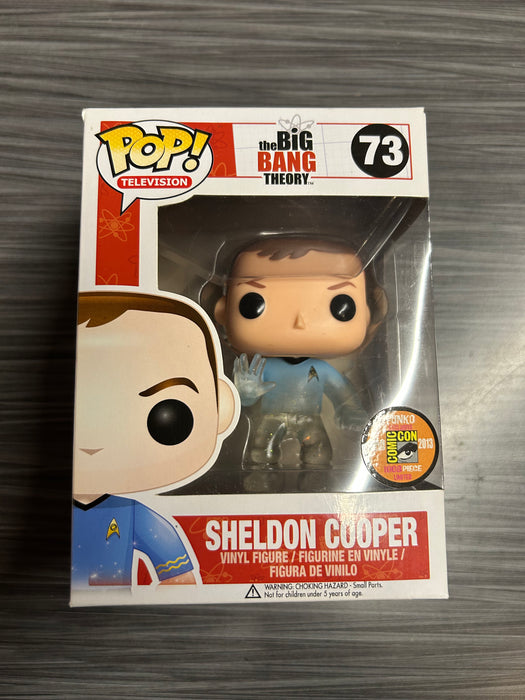 Funko POP! Television: The Big Bang Theory - Sheldon Cooper [Star Trek Transporting] (2013 SDCC 1008 PCS)(Damaged Box*) #73