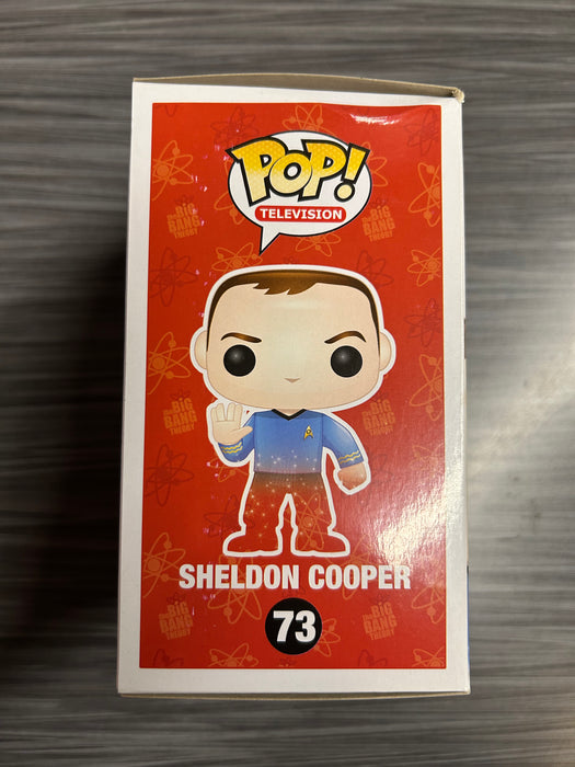 Funko POP! Television: The Big Bang Theory - Sheldon Cooper [Star Trek Transporting] (2013 SDCC 1008 PCS)(Damaged Box*) #73