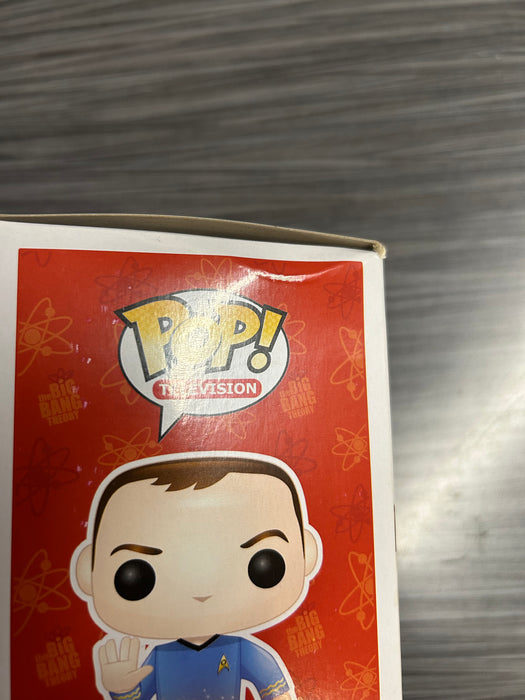 Funko POP! Television: The Big Bang Theory - Sheldon Cooper [Star Trek Transporting] (2013 SDCC 1008 PCS)(Damaged Box*) #73