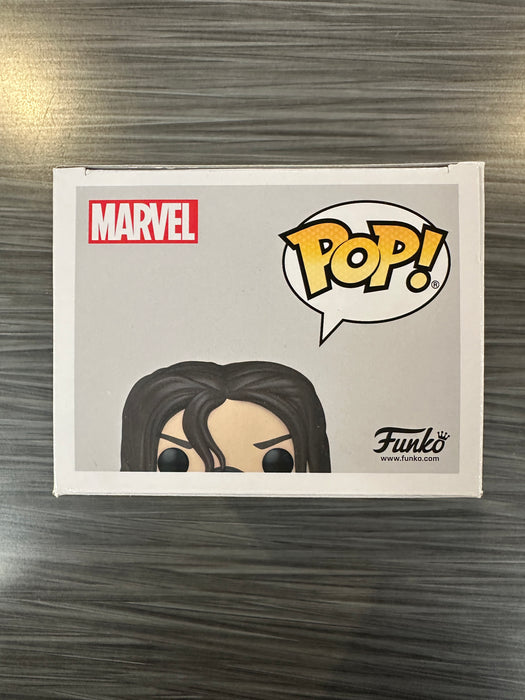 Funko POP! Marvel: Captain America The Winter Soldier - Winter Soldier [Shield](Amazon)(Signed/Sebastian Stan/Swau)(Damaged Box) #838