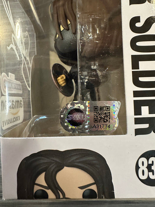 Funko POP! Marvel: Captain America The Winter Soldier - Winter Soldier [Shield](Amazon)(Signed/Sebastian Stan/Swau)(Damaged Box) #838