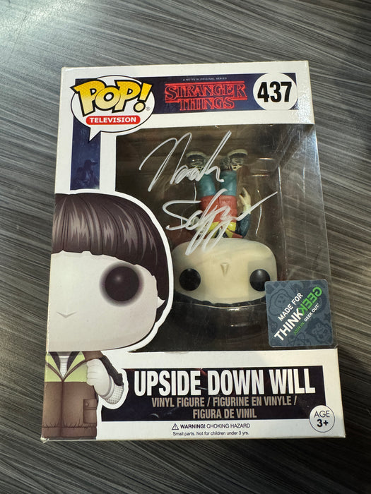 Funko POP! Television: Stranger Things - Upside Down Will (ThinkGeek)(Signed/Noah Schnapp/JSA)(Damaged Box) #437