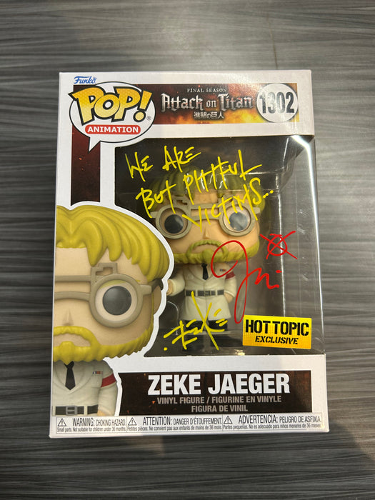 Funko POP! Animation: Attack on Titan - Zeke Jaeger (Hot Topic)(Signed/Jason Liebrecht/JSA) #1302