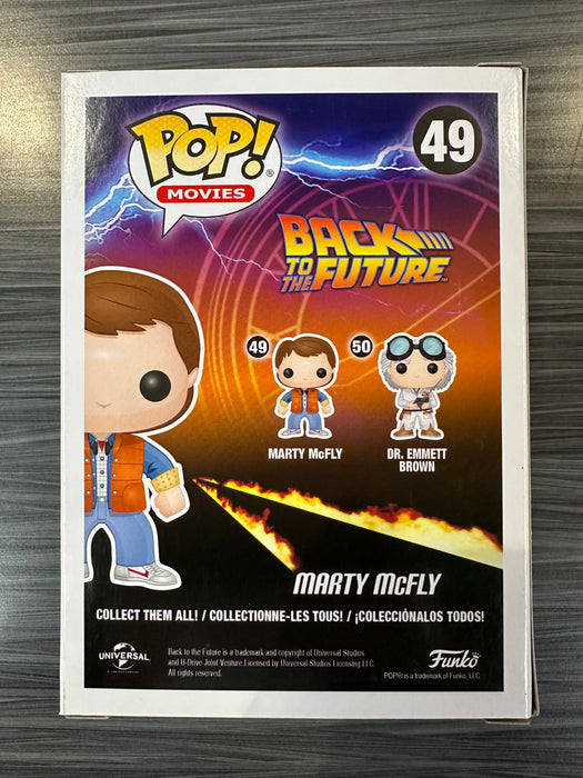 Funko POP! Movies: Back To The Future - Marty Mcfly (Signed/Michael J. Fox/Beckett)(Damaged Box) #49