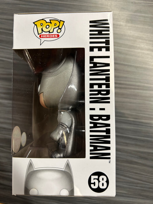 Funko POP! Heroes: Super Heroes - White Lantern: Batman (GiTD)(Fugitive Toys)(Damaged Box) #58