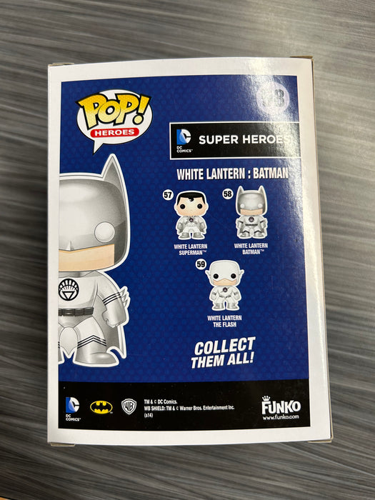 Funko POP! Heroes: Super Heroes - White Lantern: Batman (GiTD)(Fugitive Toys)(Damaged Box) #58