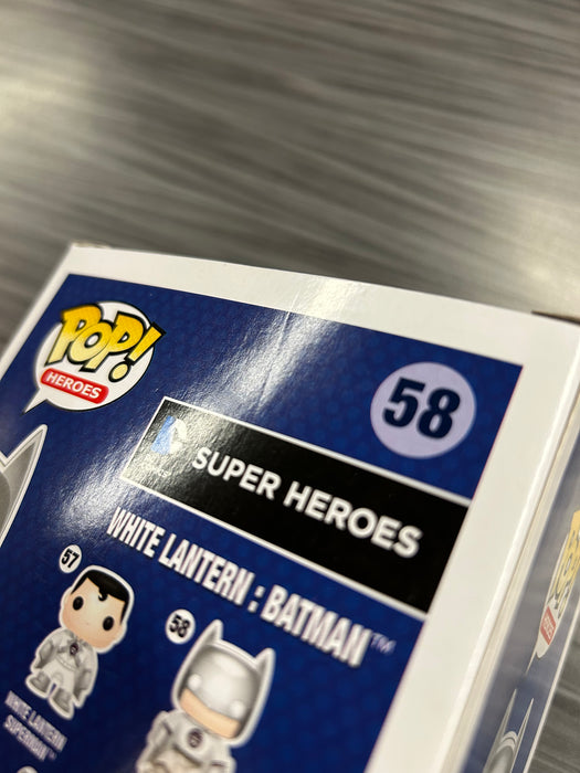 Funko POP! Heroes: Super Heroes - White Lantern: Batman (GiTD)(Fugitive Toys)(Damaged Box) #58