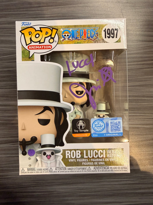 Funko POP! Animation: One Piece - Rob Lucci w/ Hattori (Funko Sticker/Toy Temple)(Signed/Jason Liebrecht/JSA) #1997